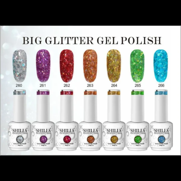 Shills Big Glitter Gel Polish 260--266