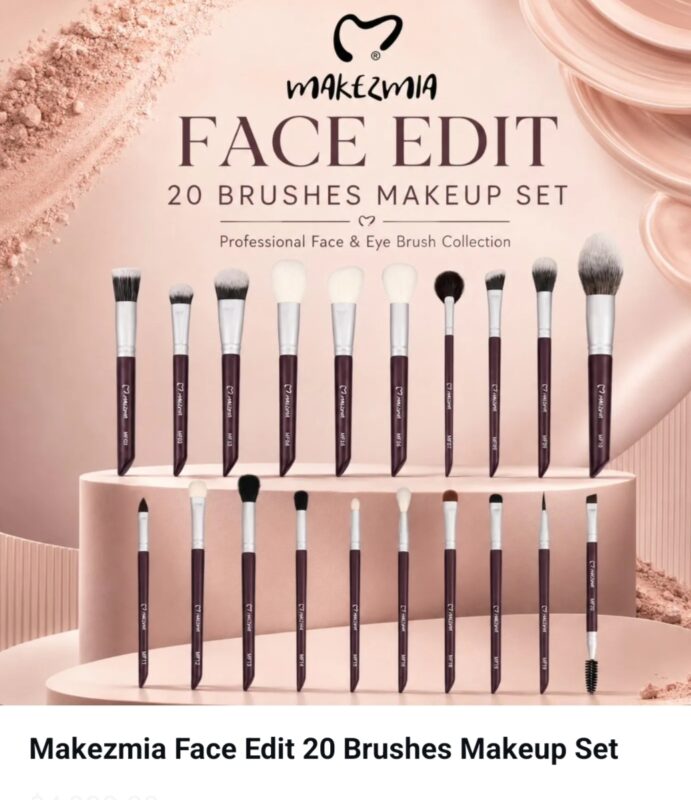 MAKEZMIA Face Edit 20 Brushes Makeup Set